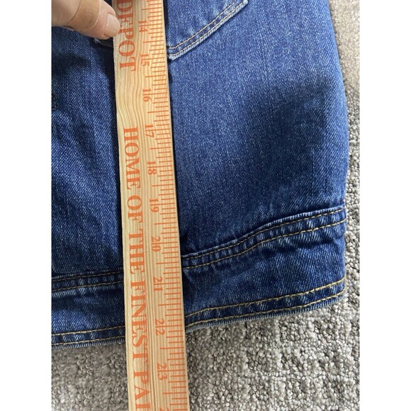 Old Navy Jean Jacket Womens Large Blue Denim Sherpa Collar and Lining Rustic - Picture 4 of 9